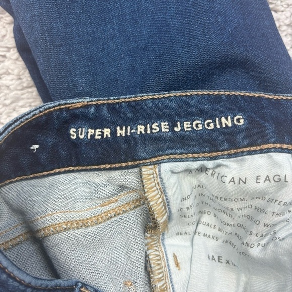 American Eagle Jeans Womens 2 Long Super Hi Rise Jegging Next Level Stretch - Picture 3 of 6